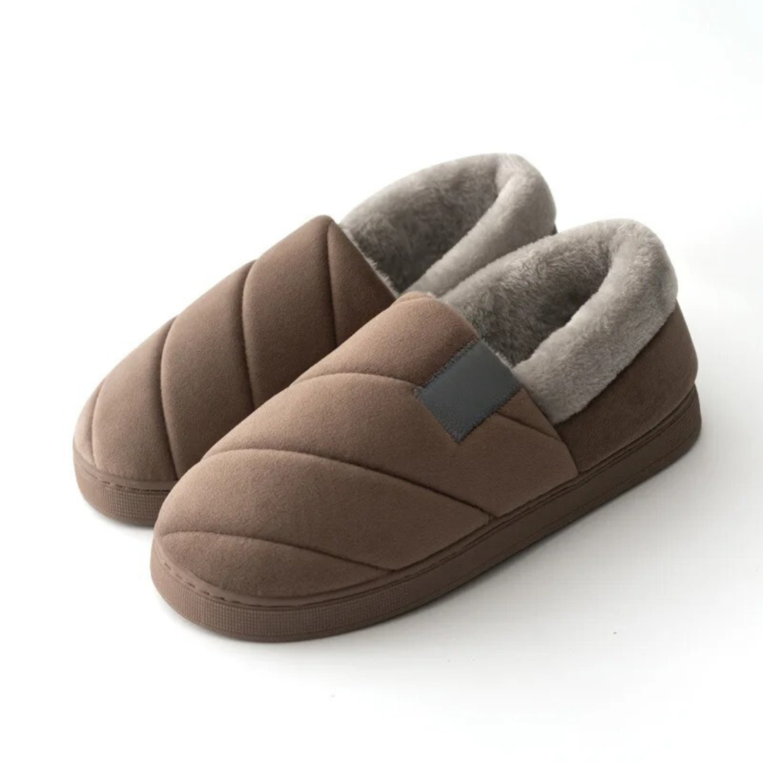 Antislip harige pantoffels voor heren