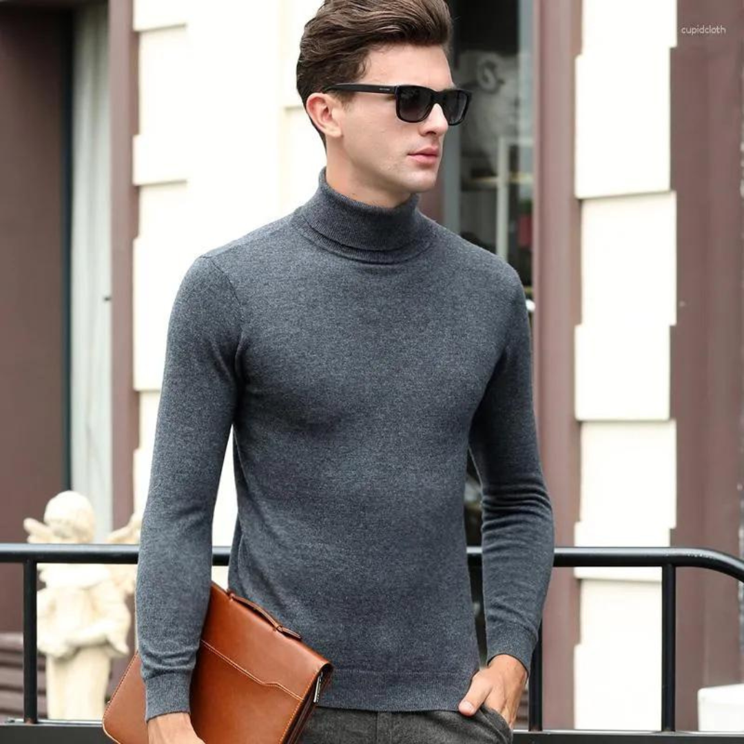 Heren Slim Turtleneck Sweater
