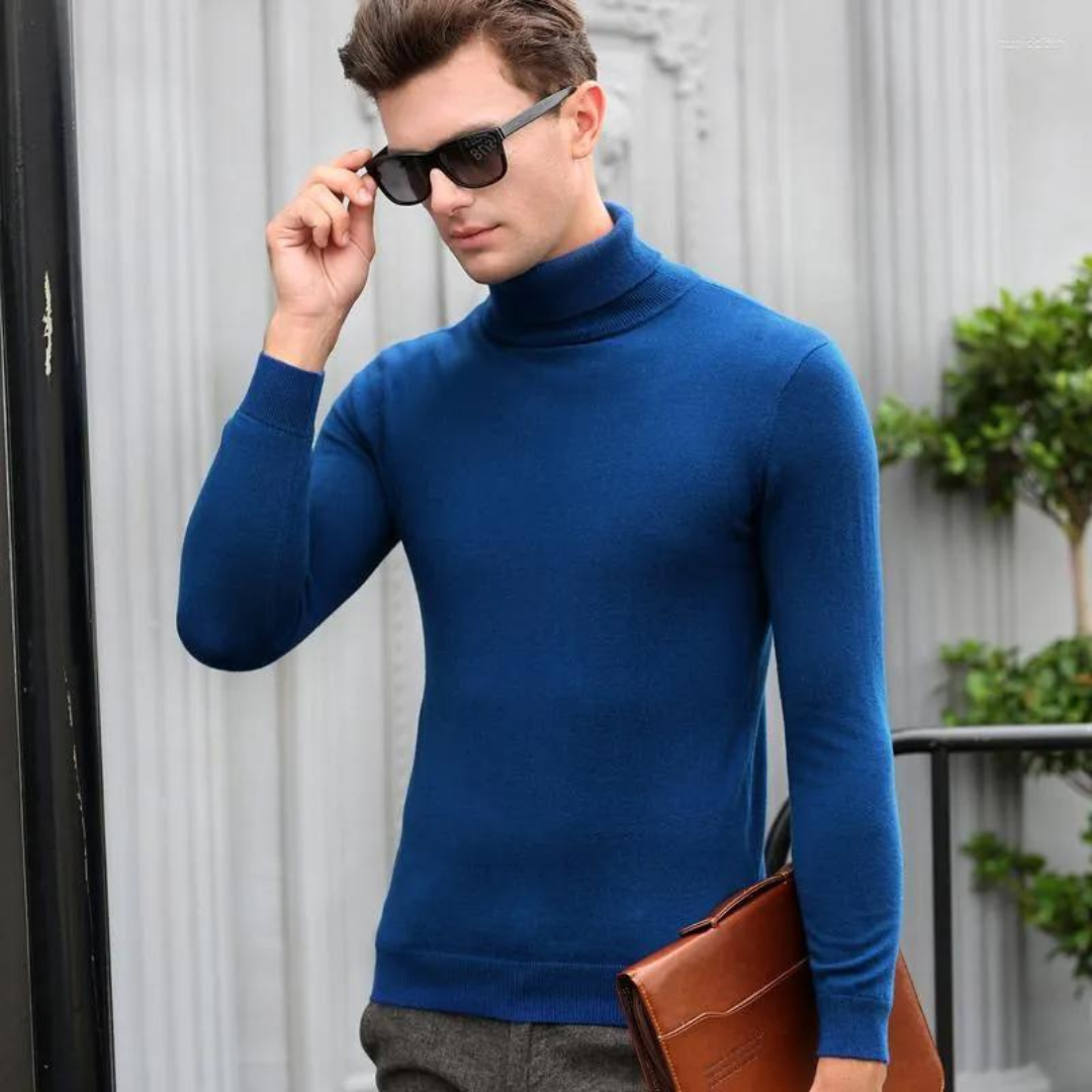 Heren Slim Turtleneck Sweater