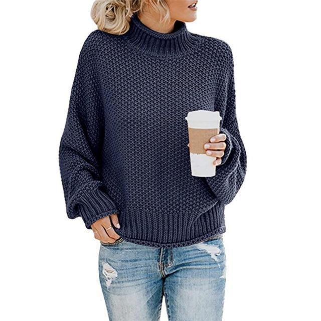Dames Pullover Elegante Stijl Zachte Katoen Lange Trui-1