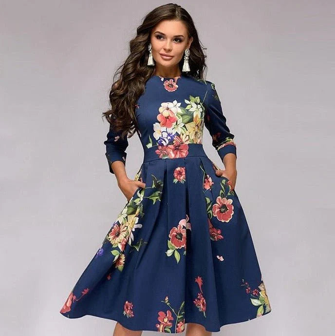Variant image for Dames Jurk Middellange Elegante Stijl Hoogwaardige Stof-33