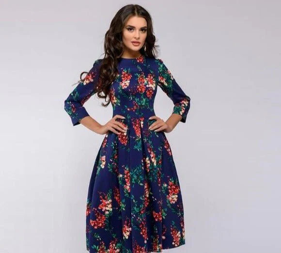 Variant image for Dames Jurk Middellange Elegante Stijl Hoogwaardige Stof-41