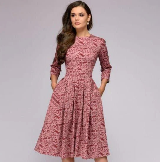 Variant image for Dames Jurk Middellange Elegante Stijl Hoogwaardige Stof-9