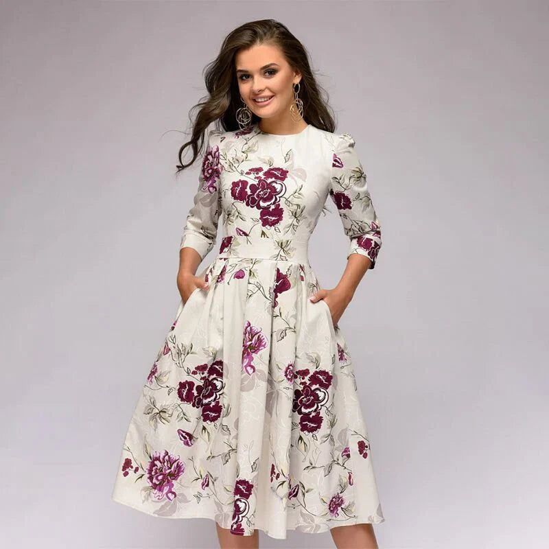 Variant image for Dames Jurk Middellange Elegante Stijl Hoogwaardige Stof-1