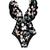 Damesbadpak met bloemenprint en ruches