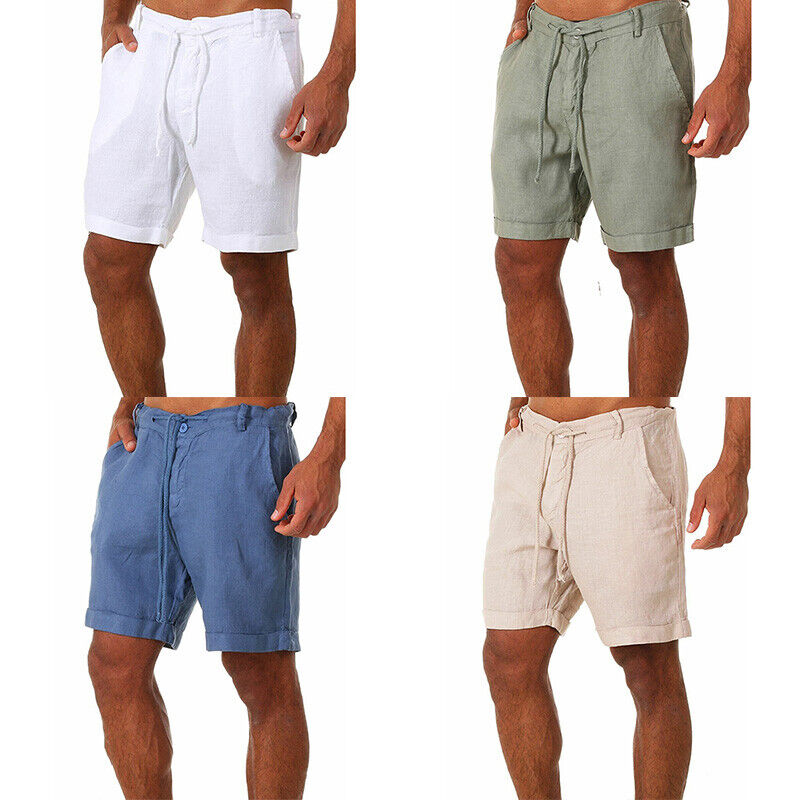 Heren Katoen Linnen Shorts
