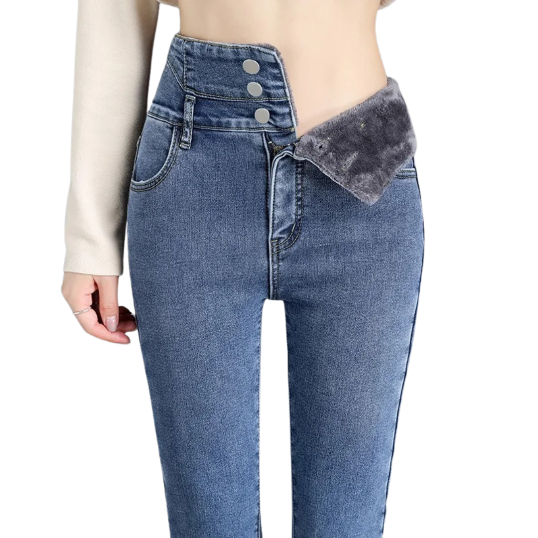 Thermische Hoge taille Skinny Jeans