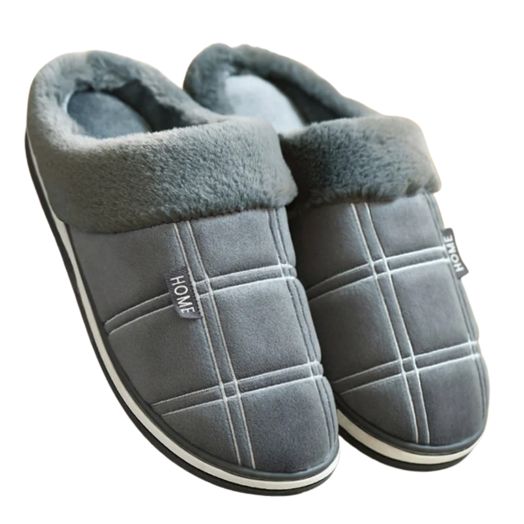 Flock Gestreepte Herenslippers voor Binnen