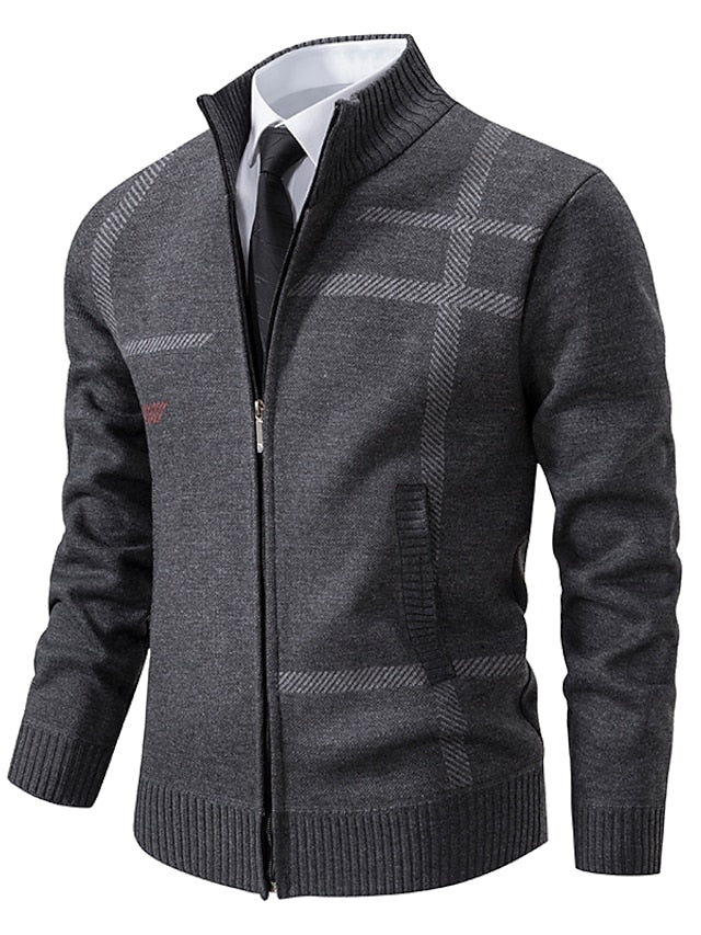 Variant image for Heren Zipper Trui Stijlvol Gebreid 100% Katoen-4
