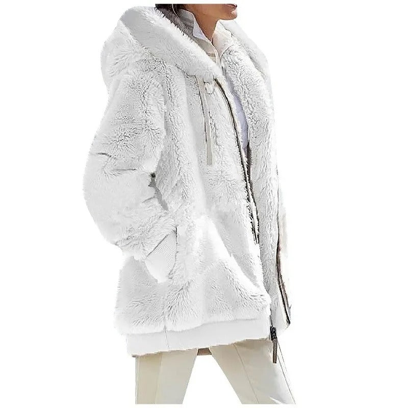 Fleecejack met capuchon voor dames