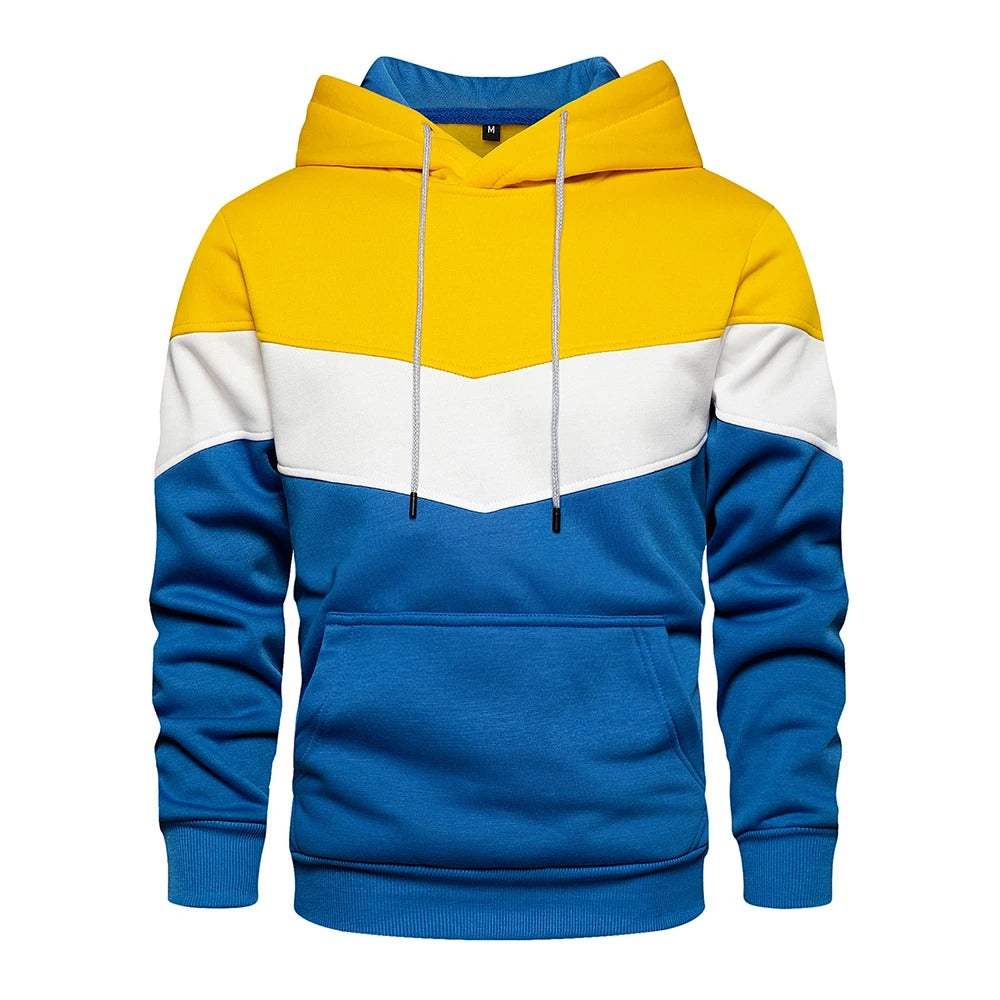 Heren Patchwork Fleece Hoodie