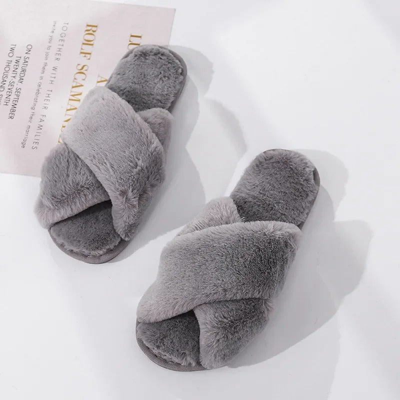 Kruisdessin Zachte Pluche Pantoffel