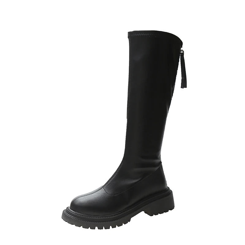 Lange Leren Stijl Dameslaarzen