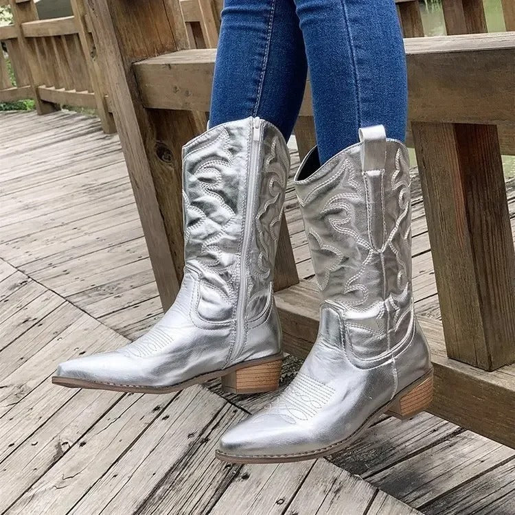 Dames Gekleurde Retro Cowboylaarzen