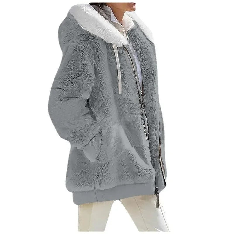 Fleecejack met capuchon voor dames
