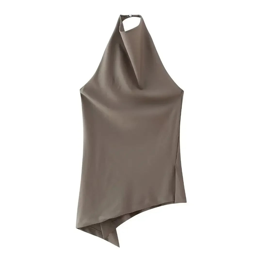 Dames Halter Hals Top & Rechte Broek Set