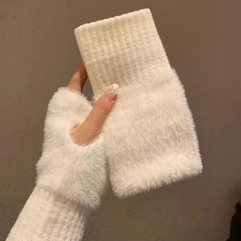 Halve Vinger Fleece Handschoenen