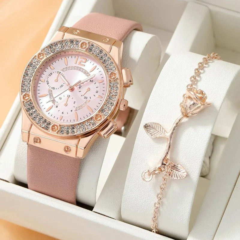 Luxe Strass Horloge (Set van 2 stuks)