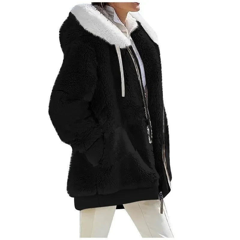 Fleecejack met capuchon voor dames