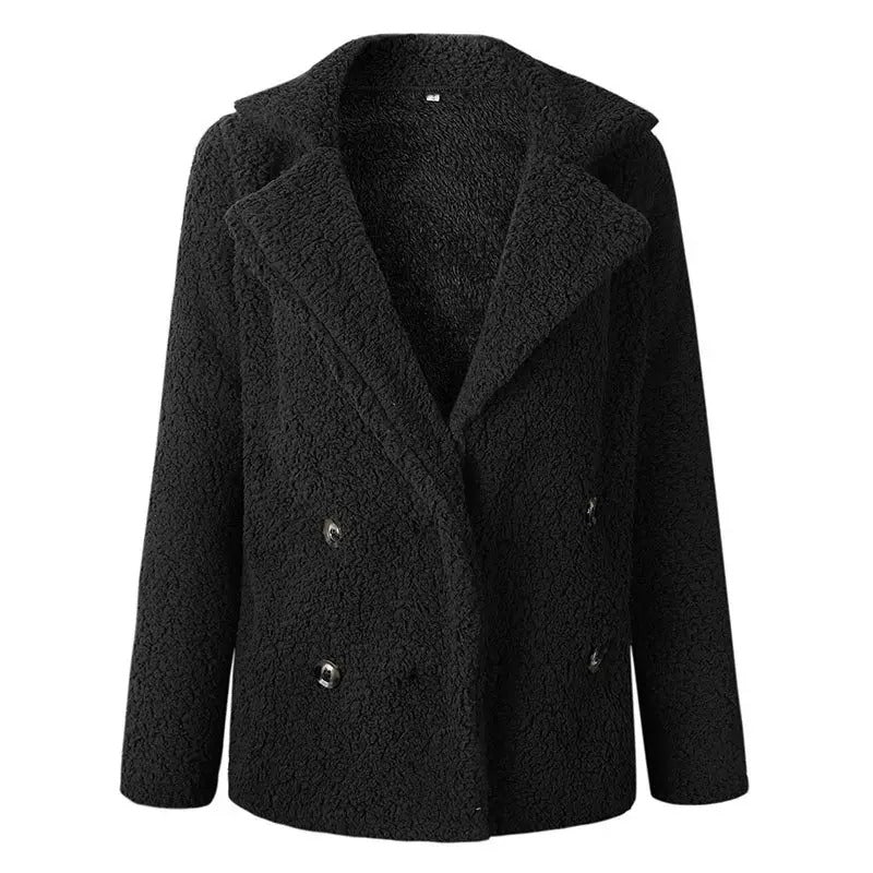Teddy Coat met twee rijen knopen voor dames