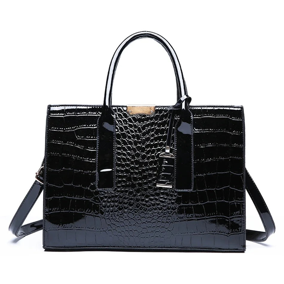 Krokodillenprint Tote Tas