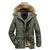 Warme winterjas voor heren met capuchon