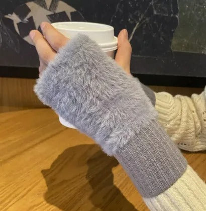 Halve Vinger Fleece Handschoenen