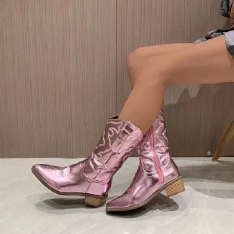 Dames Gekleurde Retro Cowboylaarzen