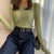 Dames Knoop O-hals Gebreide Pullover