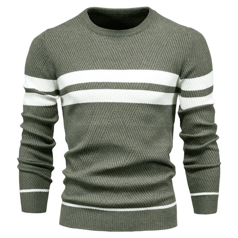 Heren O-neck Lappendeken Trui