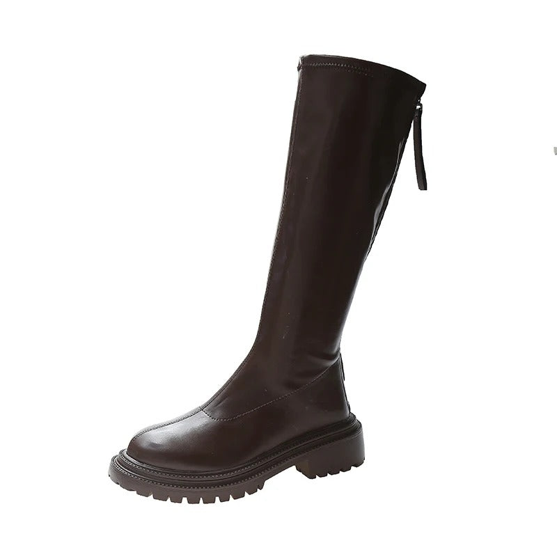 Lange Leren Stijl Dameslaarzen