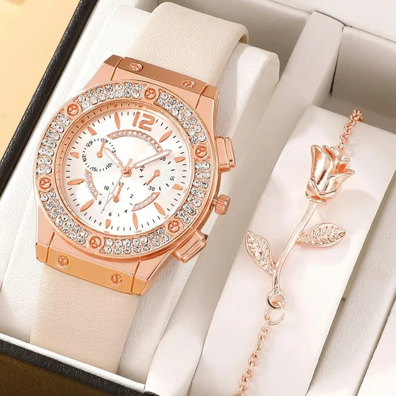 Luxe Strass Horloge (Set van 2 stuks)
