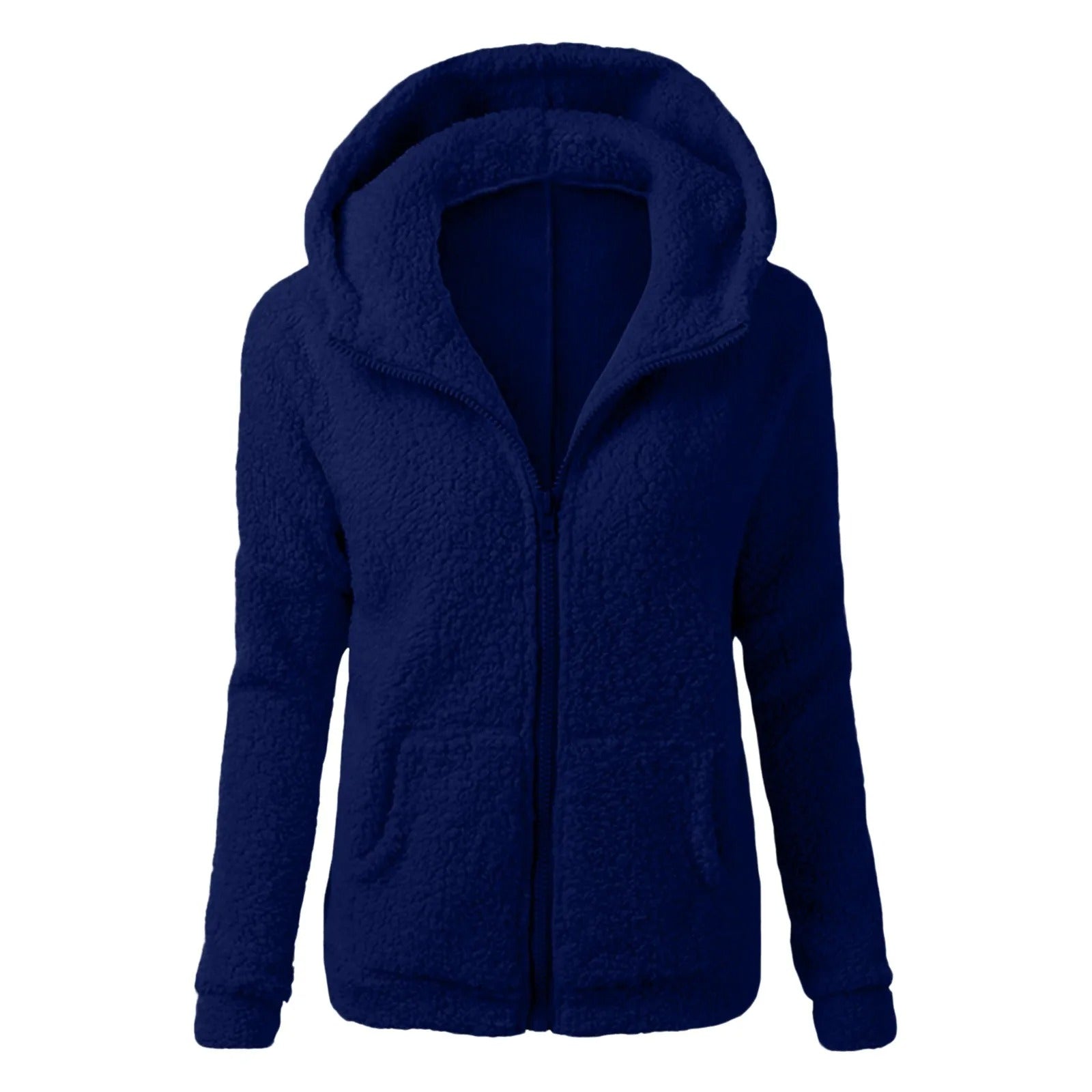Winter fleece jas met capuchon voor dames
