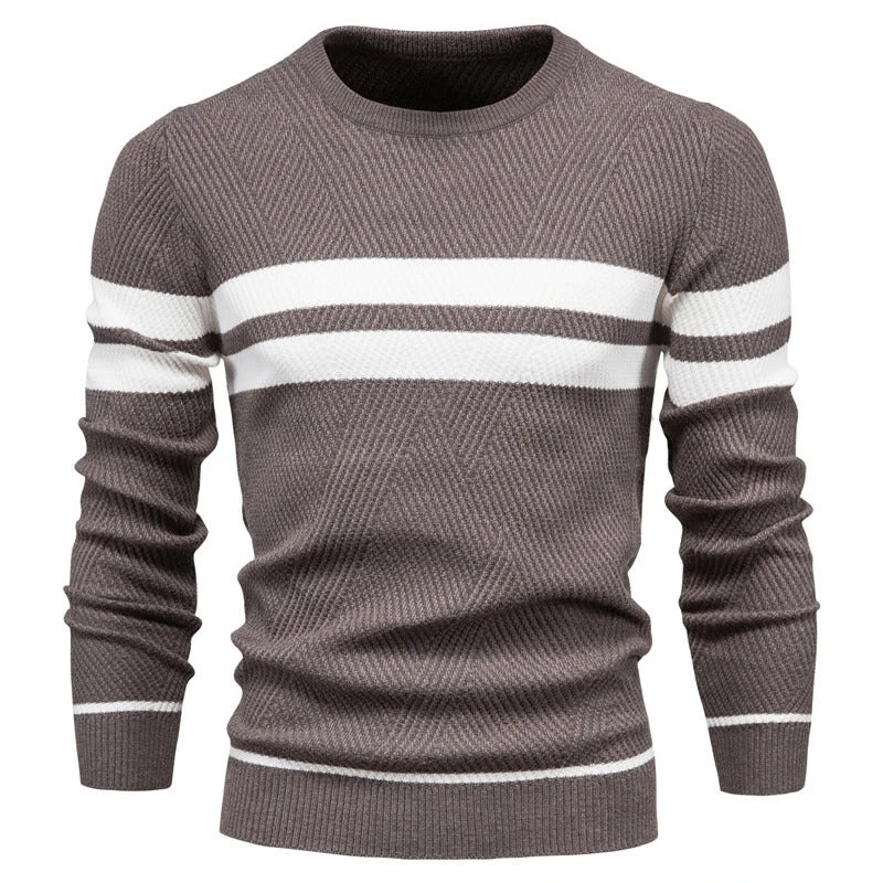 Heren O-neck Lappendeken Trui