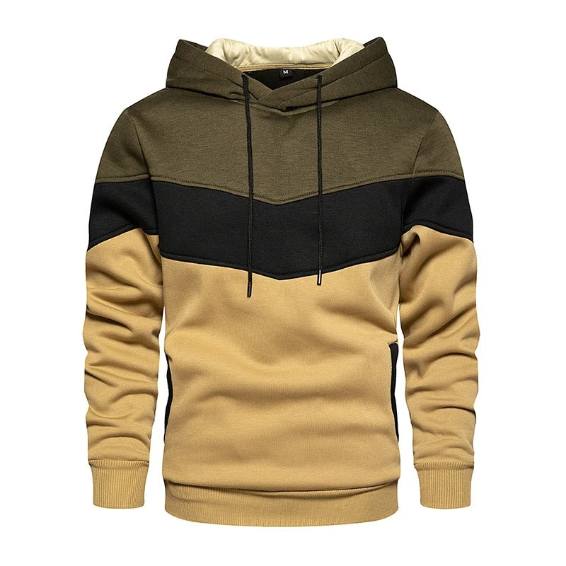Heren Patchwork Fleece Hoodie