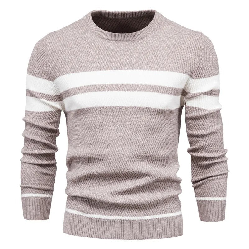 Heren O-neck Lappendeken Trui
