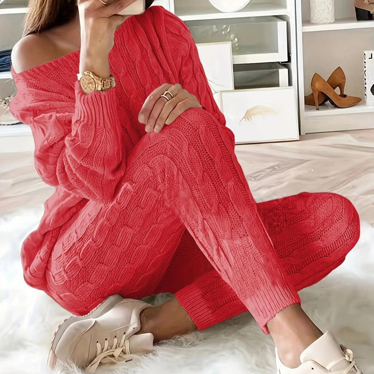 Gebreide trui & broek voor dames