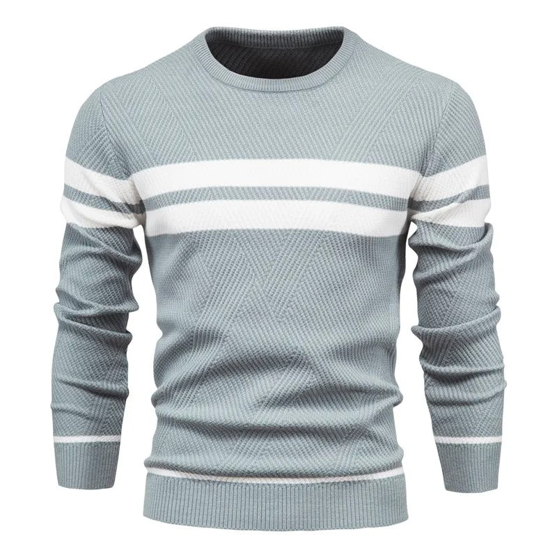 Heren O-neck Lappendeken Trui