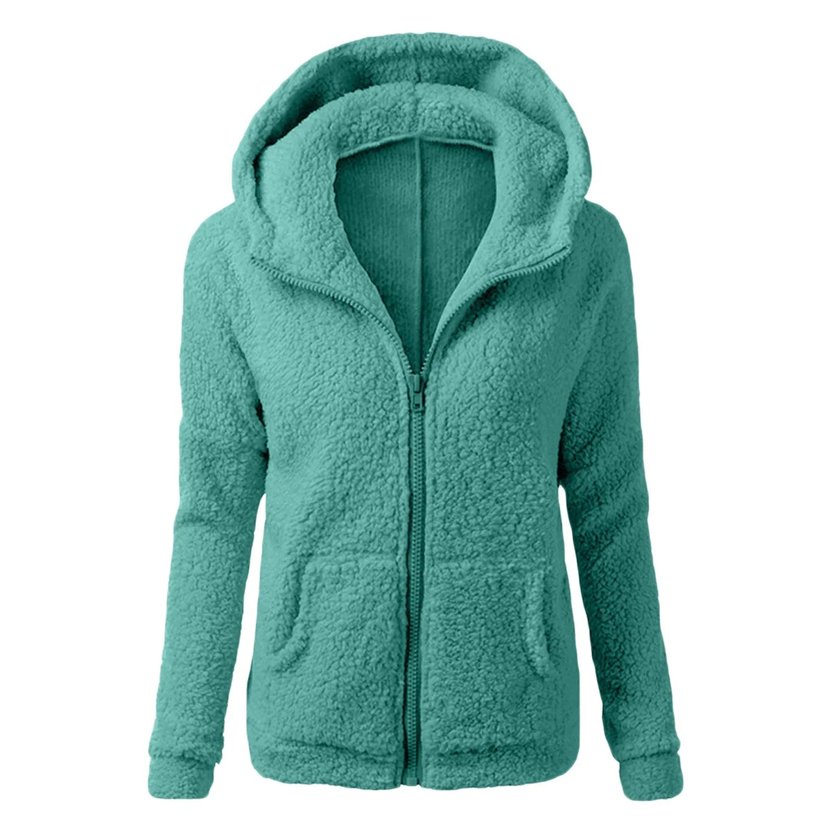 Winter fleece jas met capuchon voor dames