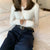Dames Knoop O-hals Gebreide Pullover
