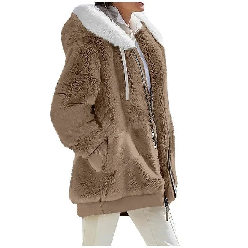 Fleecejack met capuchon voor dames