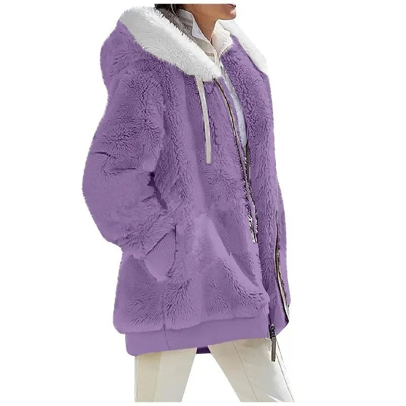 Fleecejack met capuchon voor dames