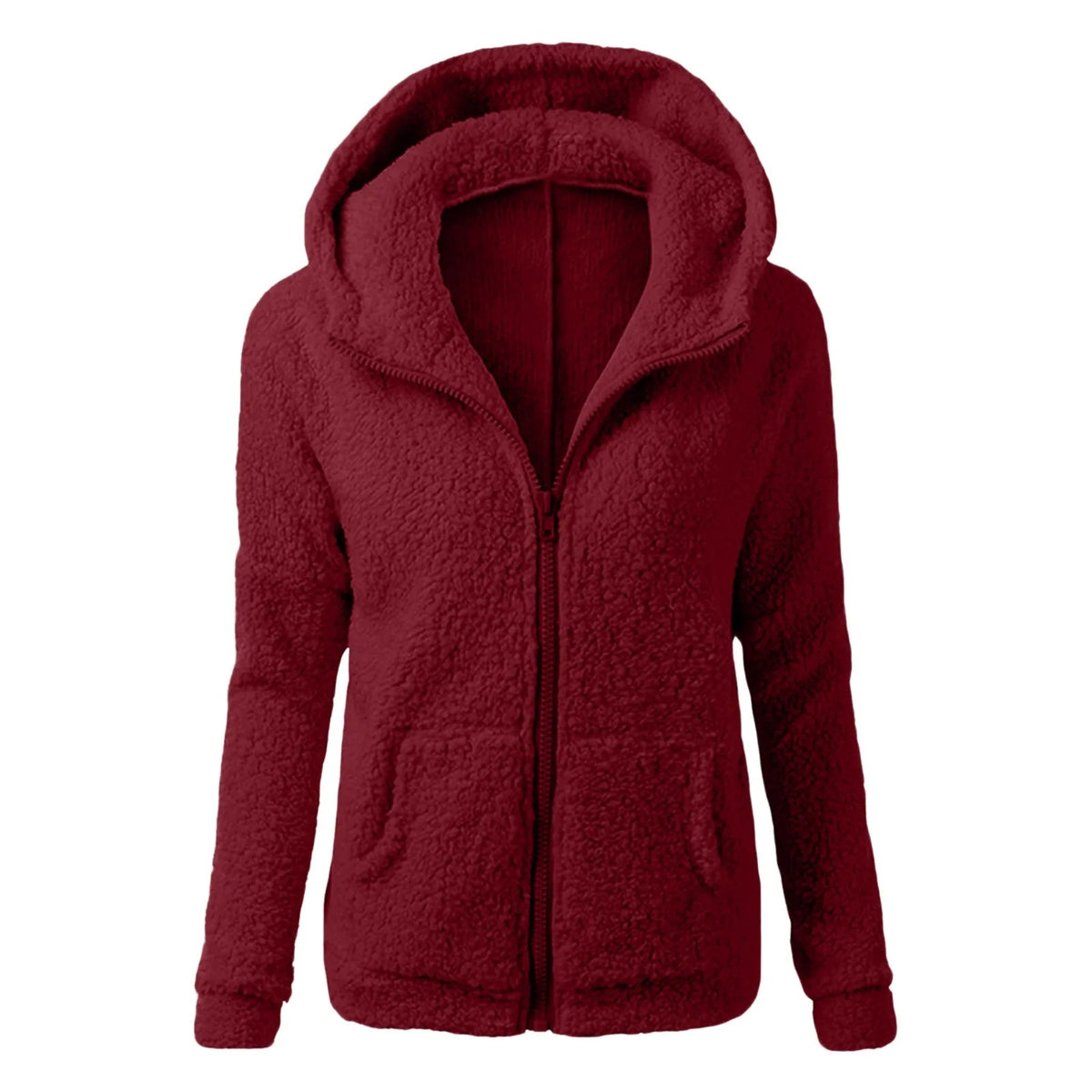 Winter fleece jas met capuchon voor dames