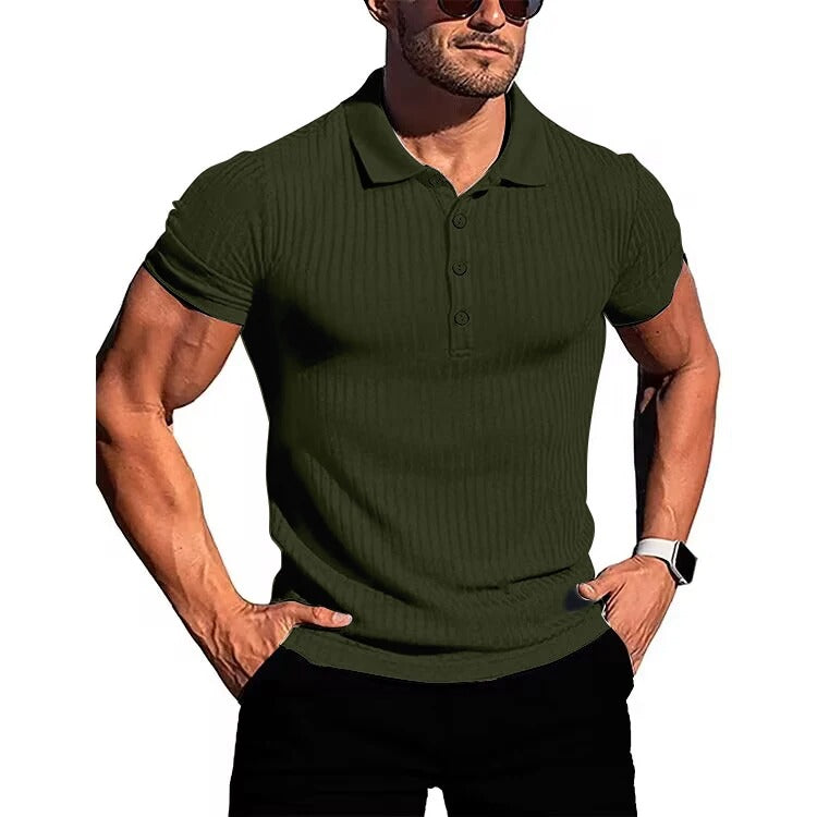 Heren Slim Knit Poloshirt