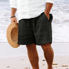 Casual shorts voor heren met gestreepte jacquardkoord