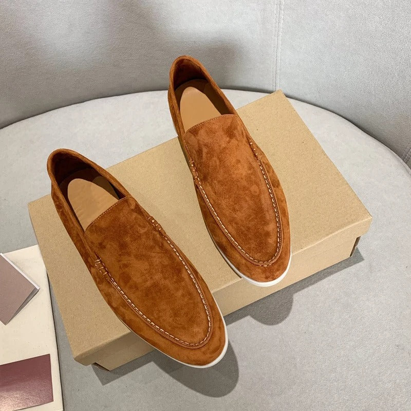 Suède leren loafers voor heren