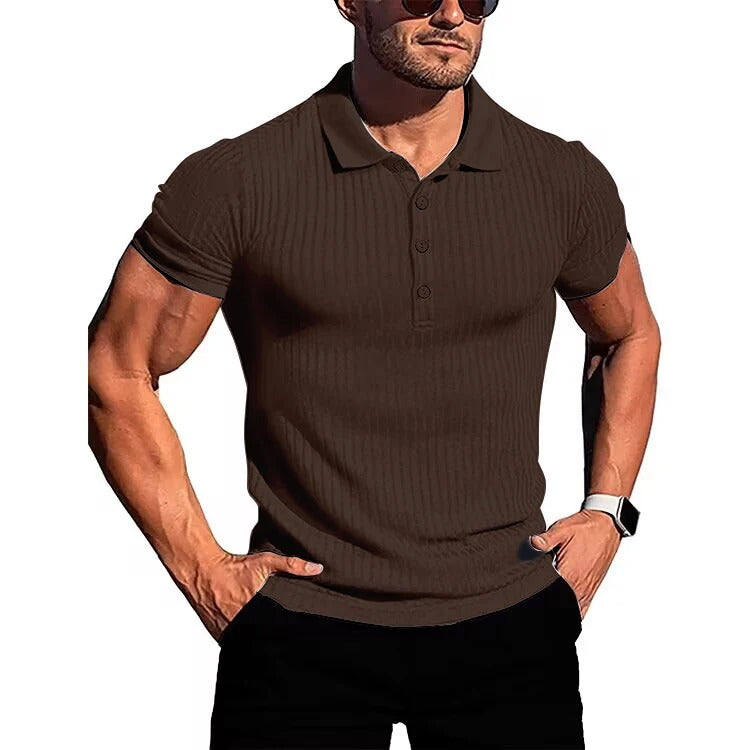 Heren Slim Knit Poloshirt