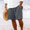 Casual shorts voor heren met gestreepte jacquardkoord