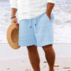 Casual shorts voor heren met gestreepte jacquardkoord