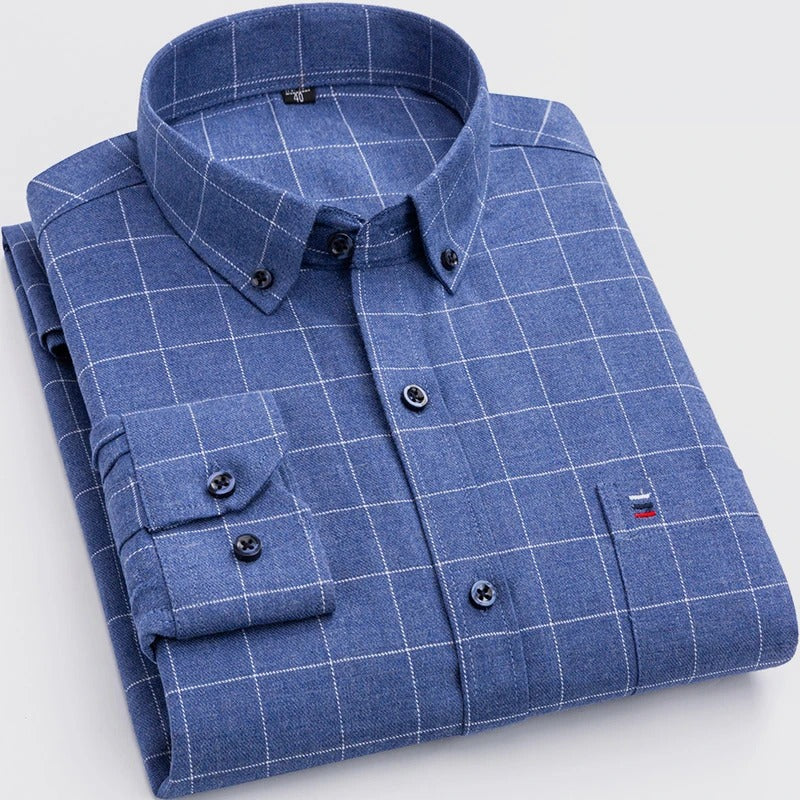 Variant image for Heren Overhemd Geruit Casual 100% Katoen-31